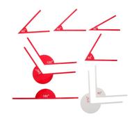 9 Piezas Transportador de Ángulos Acrílico Marcas Visibles | Lectura Rápida de Escalas, Bordes Suaves y Diseño Ergonómico, para Taller y Dibujo Técnico