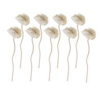 9 Piezas Varillas de Aromaterapia de Madera Reemplazables Blanco | Palitos de Ratan para Mikado, Difusor de Flores Secas, Decoración Simple para Dormitorio y Estanterías