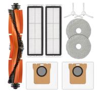 (9 Piezas) X20+ Repuestos Para Aspiradora Robot Xiaomi X20+/ X20 Plus 1S/ S20 Plus/ S20+/ X10+/ X20 Pro/Incluye 1 Cepillo Giratorio, 2 Cepillos Laterales, 2 Bolsas Para Polvo, 2 Filtros Hepa, 2 Mop