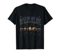 9 Planetas Papá Broma Humor Back In My Day Astronomía Space Day Camiseta gráfica económica