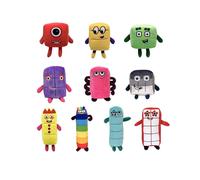 (9)Plush Doll Digital Building Block Toy Kids Mathematics Enlightenment Animation Doll