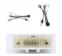 9 Pulgada Radio Fascia MP5 Reproductor Panel Carcasa Marco 2 DIN Unidad Principal Estereo Cubierta para Nissan para Juke YF15 2010-2014 Fascia del Panel de Radio(Cable 1)