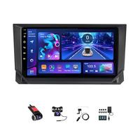 9 Pulgadas Android 14 Doble DIN Radio de Coche para Seat Ibiza 2017-2020 con CarPlay inalámbrico GPS Navi Cámara de Respaldo Controles del Volante Bluetooth(T2[2+32G])