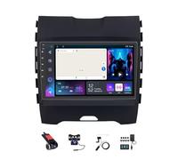 9 Pulgadas Android 14 Radio de Coche 2 DIN para Ford Edge 2 2015-2018 con Cámara de Respaldo Controles del Volante Bluetooth GPS Navi CarPlay inalámbrico(S300 3+32G)