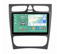 9 Pulgadas Doble DIN Android 15 Radio de Coche para Mercedes Benz C-Class W203 CLK W209 2002-2005 con CarPlay Cámara de Respaldo Controles del Volante GPS Navi Enlace al Espejo(A,A1 1G+32G)