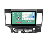 9 Pulgadas Doble DIN Android 15 Radio de Coche para Mitsubishi Lancer 2007-2012 con CarPlay Cámara de Respaldo Controles del Volante GPS Navi Enlace al Espejo(B,H5 4G+64G)