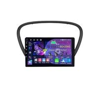 9 Pulgadas Doble DIN Android 15 Radio de Coche para Peugeot 607 2004-2010 con CarPlay Cámara de Respaldo Controles del Volante Bluetooth GPS Navi Enlace al Espejo(C2 3+32G)