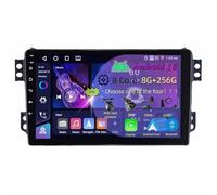 9 Pulgadas Doble DIN Android 15 Radio de Coche para Suzuki Splash Ritz Opel Agila 2008-2012 con CarPlay Cámara de Respaldo Controles del Volante Bluetooth GPS Navi Enlace al Espejo(C4 8+256G)