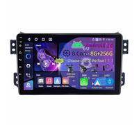 9 Pulgadas Doble DIN Android 15 Radio de Coche para Suzuki Splash Ritz Opel Agila 2008-2014 con CarPlay Cámara de Respaldo Controles del Volante Bluetooth GPS Navi Enlace al Espejo(C4 8+256G)