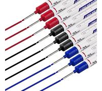 9 SetLápiz Marcador para Carpintero, Rotuladores Permanentes de Punta Fina de 20 mm, Marcadores Impermeables para Madera, Metal, Plástico y Cartón (Negro, Azul y Rojo)
