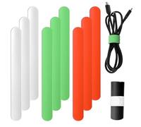 9 soportes para papel de regalo, papel de regalo, organizador de papel de regalo, pinzas de rollo, tiras de metal revestidas de silicona para almacenamiento en casa (rojo, verde, blanco