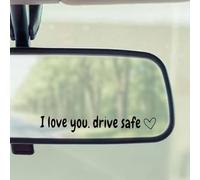 9 Stickers de Espejo Retrovisor "I Love You Drive Safe", Calcomanías de Vinilo "Te Amo Conduce Con Cuidado", Decoración para Auto, Regalo para Pareja, Set de Stickers para Espejo
