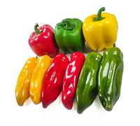 9 StuCk Pimientos Arciosos Pimienta Chile Realista Vegetales Coloridos Pimientos Para El Casa Decoración