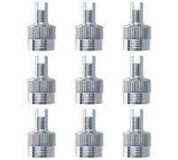 9 tapones de válvula de coche, tapas de válvula de metal con llave, tapas de válvula de neumáticos, tapas de válvula de coche, herramienta para coche, moto, camión, bicicleta