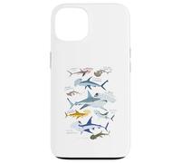 9 Tipos de Tiburones Martillo del océano Colorido 14 de Julio Carcasa para iPhone 13