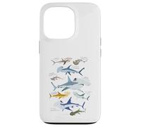 9 Tipos de Tiburones Martillo del océano Colorido 14 de Julio Carcasa para iPhone 13 Pro