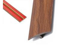 9 tiras de PVC de 40 mm de ancho, autoadhesivas, perfil en T para cubierta de conector cortable para vinilo laminado y parquet (teca tailandesa)