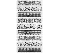 9 Uds Carpeta en relieve DIY plástico cóncavo convexo plantilla en relieve manualidades de papel para tarjetas álbumes de recortes invitaciones sobres tamaño 14,8 x 3cm