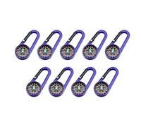 9 Uds Mosquetón para Exteriores Brújulas Colgante Llavero Herramienta De Navegación para Adolescentes Pesca Camping Multifunción Portátil Senderismo Llavero