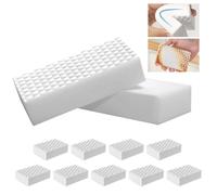 9 Unidades Borrador Magico (2X Compactado),Extremadamente Resistentes Esponja Magica,Versátiles Magic Eraser,Aptas para El Hogar,La Cocina Y El Baño,Blancas(10x7x2cm)