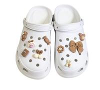 9 unidades de bonitos abalorios para zuecos, colgantes para zapatos, colgantes de zapatos, accesorios de decoración extraíbles de PVC para niños, adolescentes y adultos