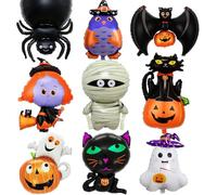 9 unidades XXL calabaza bruja fantasma murciélago telarañas globo gigante arañas globo