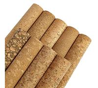 9 unids/8 x 12 pulgadas de corcho suave DIY artesanía tela vintage de corcho real de piel sintética para aretes, lazos para el pelo, joyas, accesorios de costura