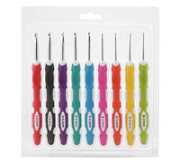 9 UNIDS Ganchillos Ganchillo Agujas Suaves Agujas Ergonómicas Mango De Plástico Ganchos de Aluminio Kit de Agujas de Tejer Herramientas de Tejido de Punto Tejido Craft(2#)