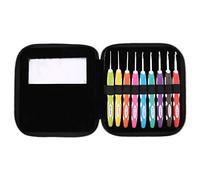 9 UNIDS Ganchillos Ganchillo Agujas Suaves Agujas Ergonómicas Mango De Plástico Ganchos de Aluminio Kit de Agujas de Tejer Herramientas de Tejido de Punto Tejido Craft(1#)