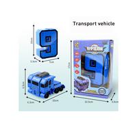 (9 Vehículo de transporte)Transporte digital Carta Tanque Guerrero Deformación Figuras de acción Transformación