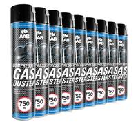 9 x AAB PC Spray Limpiador 750ml para Limpiar Teclados, Ordenadores, Copiadoras, Equipos Eléctricos | Spray Duster | Ideal para la Eliminación de Polvo | Aire Comprimido | Spray Botella | Soplador