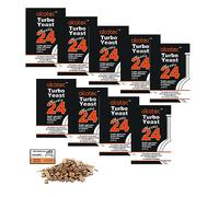 9 x Levadura Turbo Alcotec Classic 24 - Fermentación Rápida hasta 14% en 24h, Levadura para Alcohol Fuerte, Alto Rendimiento y Sabor Limpio