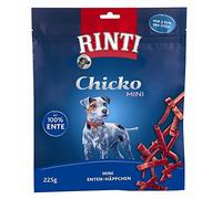 Rinti Chicko Mini Pato | Paquete de 4 | 4 x 225 g | Complemento alimenticio para Perros Adultos pequeños | Fácil de digerir y Bien asimilable | Bocaditos tiernos de Pato | Sin Soja