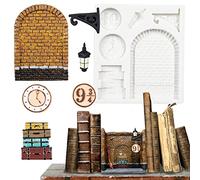 9 y 3/4 puerta King's Cross Station Molde de silicona para resina epoxi, fabricación joyas, decoración pasteles fondant, artesanía arcilla polimérica, artesanía caramelo derretimiento azúcar