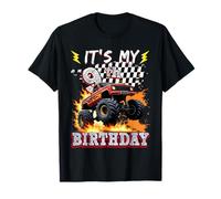 9 Year Old Boys Monster Truck It's My 9th Birthday Party Camiseta