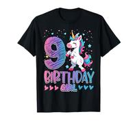 9 Year Old Unicorn Gifts For Girls 9th Birthday Girl Party Camiseta