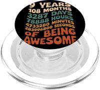 9 Years 108 Months 3287 Days Of Being Awesome Aniversario PopSockets PopGrip para MagSafe