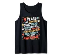 9 Years 108 Months 3287 Days Of Being Awesome Celebración Camiseta sin Mangas
