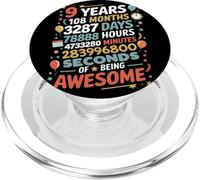 9 Years 108 Months 3287 Days Of Being Awesome Celebración PopSockets PopGrip para MagSafe