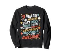 9 Years 108 Months 3287 Days Of Being Awesome Celebración Sudadera