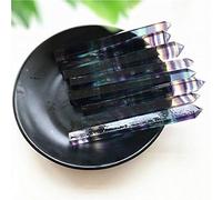 90-110mm Arco Iris Natural Fluorita Obelisco Cristal de cuarzo Reiki Varita Punto de torrePiedras naturales y minerales-90-110mm