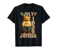 90 años Julio 1936 Oso de Peluche 90 cumpleaños Hombres Mujeres Camiseta