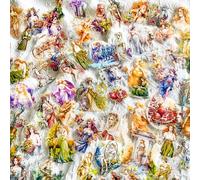 90 calcomanías vintage de la diosa de la mitología griega romana, calcomanías transparentes estéticas retro para diario, planificador, manualidades, laptop, decoración de botellas de agua