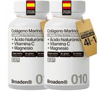 90 Cápsulas Colágeno Marino Hidrolizado COMPLEX con Ácido Hialurónico + Vitamina C + Magnesio | Suplemento para Articulaciones, Piel, Cabello y Uñas (360 Cápsulas(2 Botes de 180))
