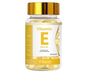 90 Cápsulas de Serum Facial de E, ¡Tu Salvador para la Sed de Tu Piel! Infundido con Aceite de Jojoba , Hidratación Profunda, Revestimiento y Firmeza, Las Líneas Finas Desaparecen con Una Aplicación