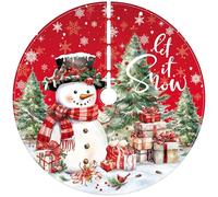 90 cm Faldon Arbol Navidad, Exquisito Alfombra Redonda para Arbol de Navideña, Lindo Falda Árbol de Navidad, Redondo Cubre Arbol para Decoración de Navideña (Color-B)