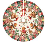 90 cm Faldon Arbol Navidad, Exquisito Alfombra Redonda para Arbol de Navideña, Lindo Falda Árbol de Navidad, Redondo Cubre Arbol para Decoración de Navideña (Color-C)