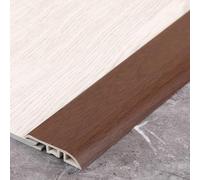 90 Cm PVC Moqueta Y Suelos Perfil De Remate, Vinilo Cubrecantos Tiras Transición De Piso, Para Juntas Entre Umbrales/baldosas Menos De 0,2-1 Cm Altura(Dark Brown)