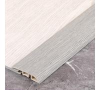 90 Cm PVC Moqueta Y Suelos Perfil De Remate, Vinilo Cubrecantos Tiras Transición De Piso, Para Juntas Entre Umbrales/baldosas Menos De 0,2-1 Cm Altura(Light Gray)