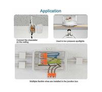 90 conectores eléctricos Wago 221, terminales de bloque de cables, cable reutilizable.